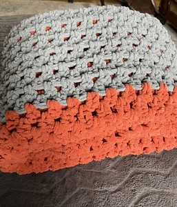 Plush cozy throw blanket - Crochet / Knit - Color Your Choice - Great Gift - Picture 1 of 4