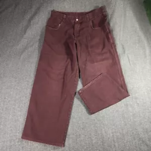 Vintage Hi Cut Line 90’s Mens 38 Denim Skaters Pants Brown 12 in Wide Leg Grunge - Picture 1 of 8
