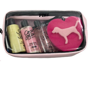 NEW Victoria’s Secret PINK Travel Pack Coconut Oil Body Care Gift Set Makeup Bag