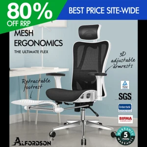 ALFORDSON Ergonomic Office Chair Mesh Executive Seat Work Computer Gaming - Picture 1 of 12