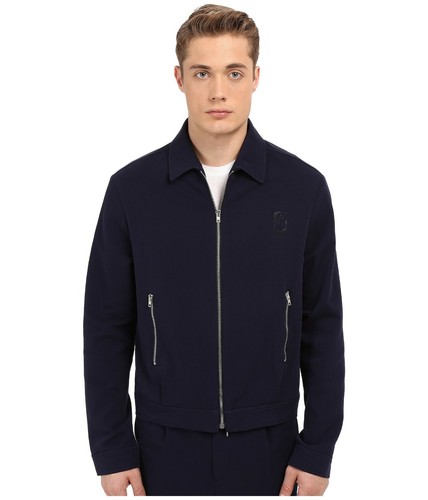 ALEXANDER MCQUEEN Giacca camicia da uomo McQ Midnight Navy Zip taglia 52 L80410