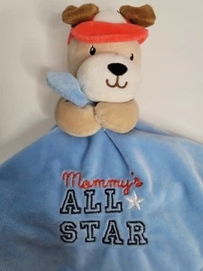 OKIE DOKIE Blue Mommy's All Star Rattle Infant Security Lovey Decke 15 x 15 - Bild 1 von 6