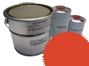 1,5 Liter Set 2K Bodenfarbe Fussboden RAL 2010 Vinyl-Epoxid-Lack Lackpoint Glan - Bild 1 von 4
