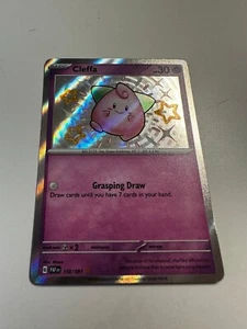 Pokemon Paldean Fates Cleffa Baby Shiny Rare 150/091 NM - Picture 1 of 2