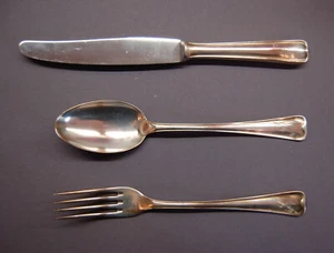 Tafel-Besteck "Hans-Joachim", Messer, Gabel, Löffel, Silber 800 Halbmond, 145 g - Bild 1 von 4