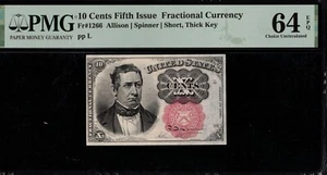 FR-1266 10 CENT FIFTH ISSUE P.M.G #64EPQ FP73 - Picture 1 of 3