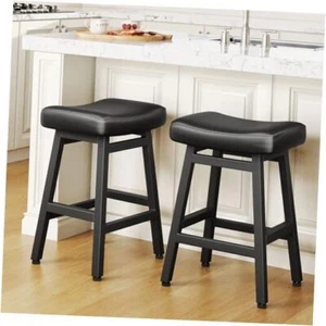 Counter Height Bar Stools Set of 2, 24 Inch Barstools for Kitchen Counter,  - Picture 1 of 7