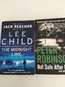 Lee Child -Midnight Line / Peter Robinson-Not safe after Dark - Picture 1 of 2