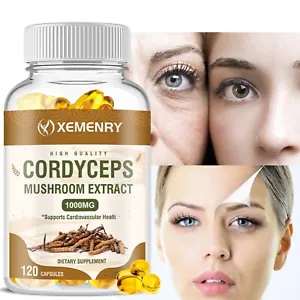Cordyceps Mushroom Extract 1000mg - Increased Energy and Endurance, Anti-aging - Picture 1 of 13