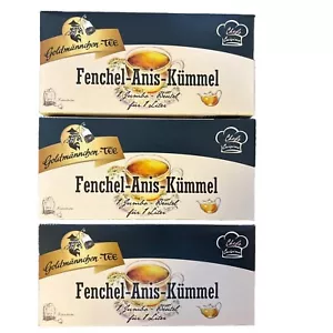 3x Gold Male Tea Fennel Anise Cumin Jumbo Bags for 1l Tea Pot Bags Each - Picture 1 of 4