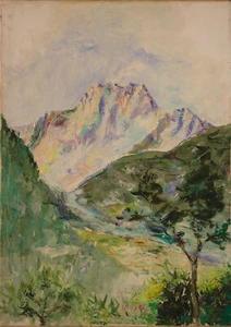 Berglandschaft Öl auf Leinwand 50 x 70 cm - Bild 1 von 7