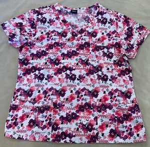 Top Exfoliante Medgear XL Mujer Rosa Morado Floral - Imagen 1 de 4