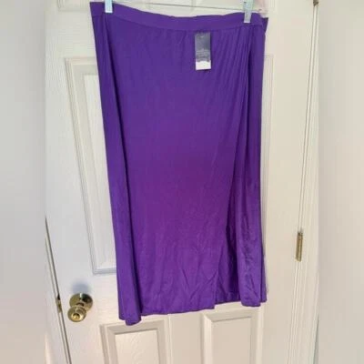 Falda satinada dividida seriamente sexy Lane Bryant 14/16 nueva con etiquetas Foto 1 de 2