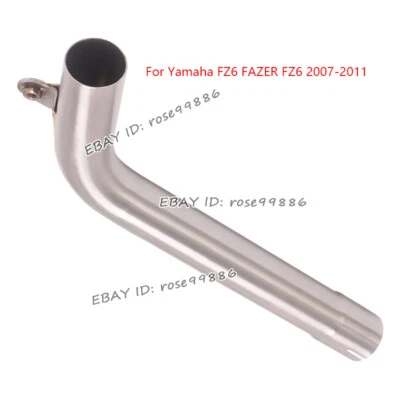 Tubo de enlace de escape medio de acero inoxidable para Yamaha FZ6 FAZER FZ6 2007-2011 Foto 1 de 4