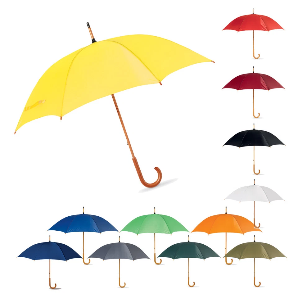 39" / 104cm CLASSIC Wedding Umbrella with WOODEN Grip Crook Handle MANUAL OPEN - Image 1 of 1