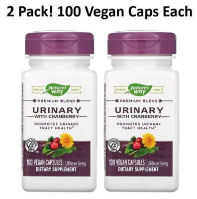Nature's Way, Urinário com Cranberry, 100 Cápsulas Veganas - Imagem 1 de 3