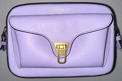 Moda Bolso de Hombro COCCINELLE Beat Suave Mujeres Púrpura Cuero Italiano Nuevo y Bolso Foto 1 de 4