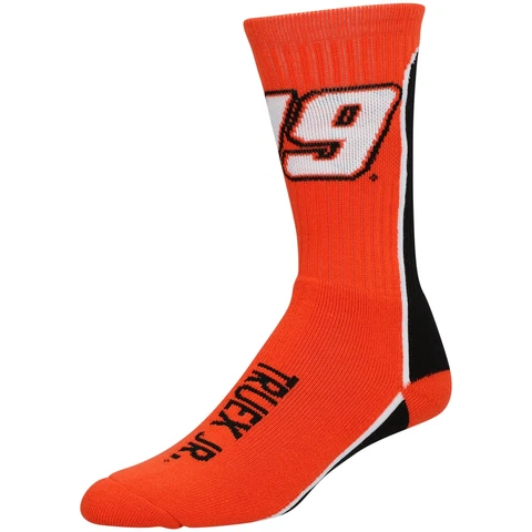 For Bare Feet Martin Truex Jr V-Curve Crew Socks Cover