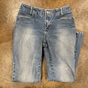 Vtg Blue Asphalt Denim Jeans Med Wash Women’s Size 11 USA Made Slight Flare - Picture 1 of 15
