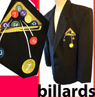 Billard Pool Jacket Patch 8 Eight Ball Snooker Table Stick V Cut Vintage 80S