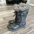 Sorel Tofino Ii Faux Fur Black Winter Snow Boots Women’s Size 7.5 Waterproof