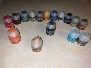 Citadel Paint Lot - 16 Assorted Pots and 1 Citadel M layer brush.