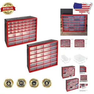 Compact Red Drawer Storage Cabinet with 22 & 44 Compartments for Easy Access - Picture 1 of 10