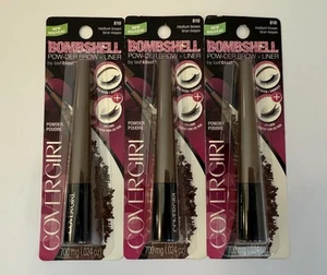 3 X CoverGirl Bombshell POW-der Brow & Liner Eyebrow Powder ~ Medium Brown 810 - Picture 1 of 2