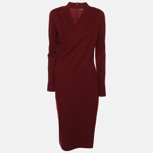 Abito midi Alexander McQueen tessuto bordeaux S