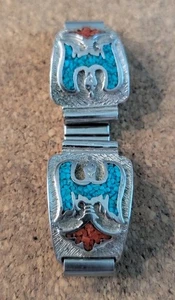 Correa de reloj Thunderbird turquesa navajo vintage - Imagen 1 de 3