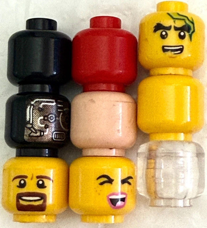 LEGO LEGO😊🌟 BULK LOT minifigure HEADS BOYS GIRLS CHILDREN ADULT TOYS/./. - Image 1 of 1