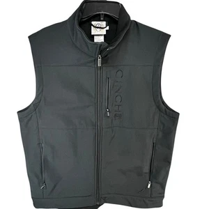 Cinch Bonded Vest Mens L Black Solid Concealed Carry Pockets DWR Western Outdoor - Picture 1 of 15