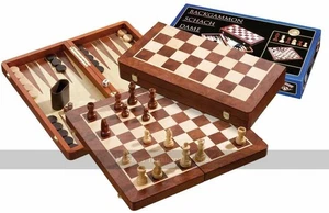 Philos Chess, Backgammon and Draughts Set - (48cm with 50mm squares) (UK) - Picture 1 of 1
