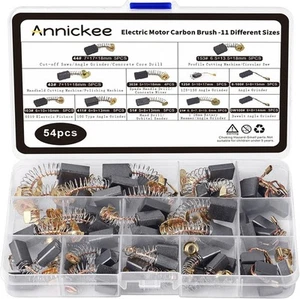 54PCS Electric Motor Carbon Brushes for Electric Hammer Drills, Angle Grinders - Picture 1 of 7