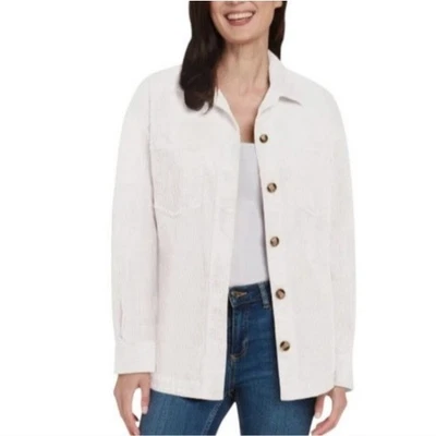 Matty M Corduroy Shirt Jacket Women's Small Cream Button Up Jacket NWT - Image 1 of 4