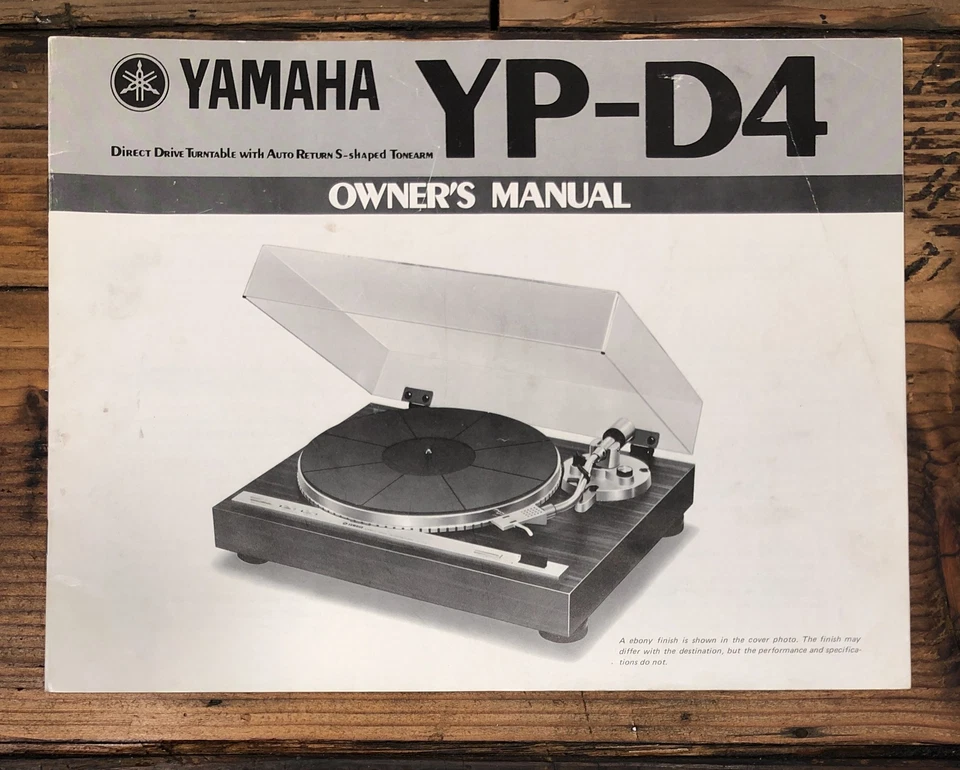 Gravador Yamaha YP-D4 / Proprietários de toca-discos / Manual do Usuário *Original* - Imagem 1 de 1