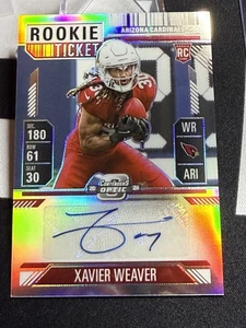 2024 Contenders Optic Rookie Ticket Autograph Xavier Weaver Silver Ari Cardinals - Bild 1 von 2