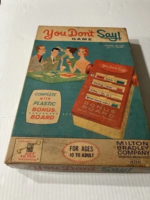 Milton Bradley 1963 Vintage 'You Don't Say' Game Complete Set with Instructions - Image 1 of 4