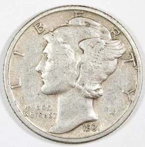 1931-S Mercury Dime Extra Fine | Semi-Key Date | Free Shipping - Picture 1 of 5
