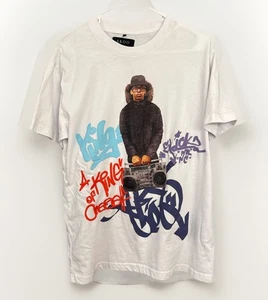 Akoo T Shirt Men's Medium A King Of Oneself White Graphic Short Sleeves - Picture 1 of 11