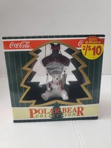 VINTAGE COCA-COLA ORNAMENT:”BOTTLE OPENER WITH BEAR ” POLAR BEAR COLLECTION - Picture 1 of 9