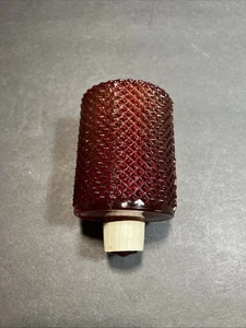 Portacandele vintage a piolo votivo vetro rosso punta diamantata alto 3,5” BAGLIORI! - Foto 1 di 4