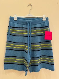 The Elder Statesman Reef Azul Stripe Cashmere Shorts NEW MSRP $850 SIZE L - Picture 1 of 6