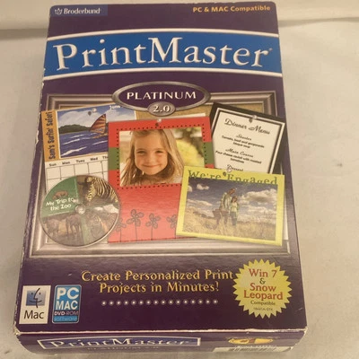 Print Master Platinum 2.0, PC And Mac Compatible, Broderbund - Image 1 of 3