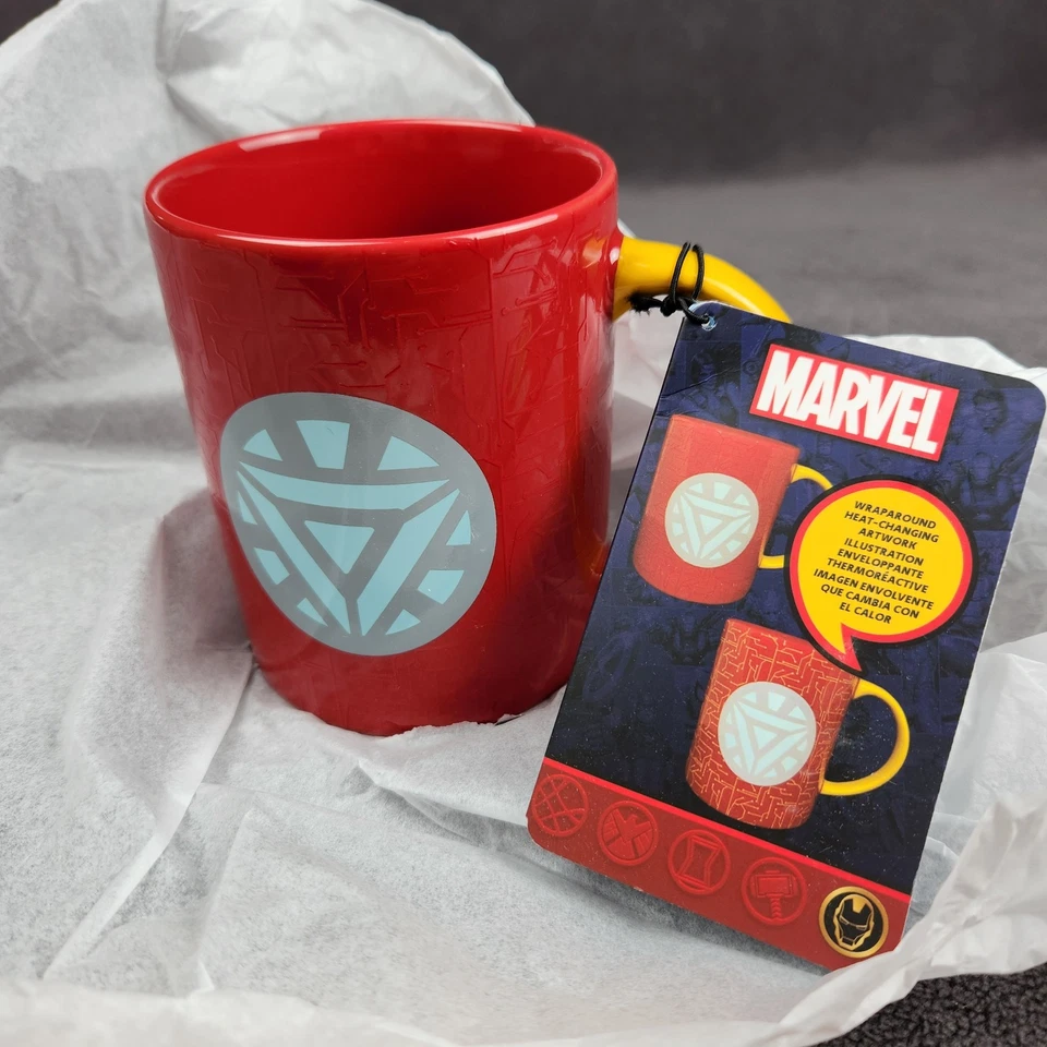 Taza Marvel Iron Man Reactiva al Calor Cambio de Color 16oz Reactor Arco Taza Disney Nueva Foto 1 de 4