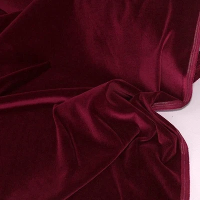 roter Samt Polsterstoff Vorhang Jacke Mantel Samtkleid Samtstoff Meterware - Bild 1 von 3