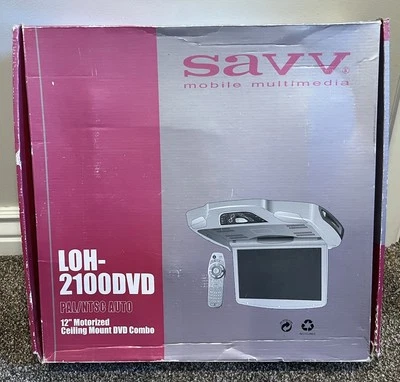 Savv LOH-2100DVD - 12” Motorized Car Ceiling Mount DVD Player - New in Box - Image 1 of 4