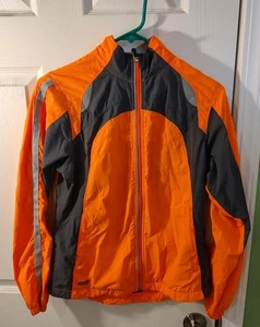 Saucony ViziPro Orange & Black Running Jacket - Wiindbreaker - Size Small - Picture 1 of 5