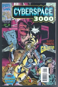 Vintage Cyberspace 3000 #1 Marvel Comics 1993 Glow In Dark Cover Galactus App. - Bild 1 von 2