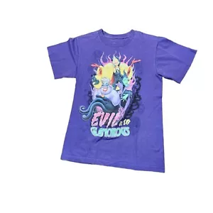 Disney EVIL IS SO GLAMOROUS T-Shirt lila Baumwolle Erwachsene Größe S - Bild 1 von 4